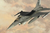 A U.S. Air Force F-16 Fighting Falcon assigned to the 77th Expeditionary Fighter Squadron flies 
within the U.S. Central Command Area of responsibility, March 20, 2023. F-16 aircraft are 
deployed to the CENTCOM AOR to deter adversaries, provide combat airpower and ensure 
regional security. (U.S. Air Force photo by Tech. Sgt. Daniel Asselta)